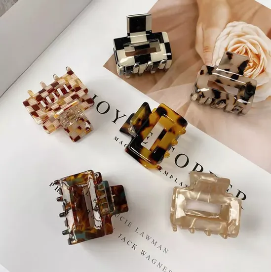 Fashion Hair Accessories Acetate Plate Hair Claws Ponytail Holder Hair Clip