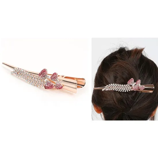 Korean Version with Metal and Diamond Duck Beak Beak Hairpin
