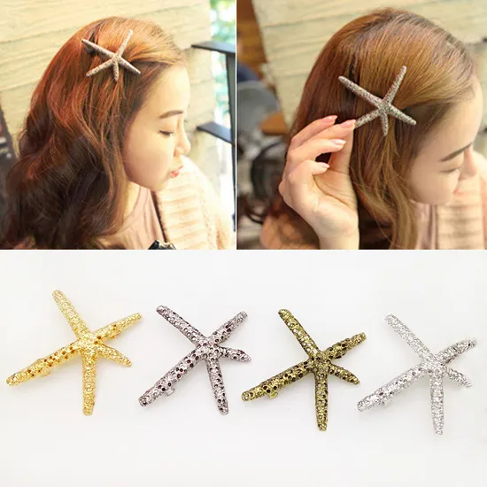 Vintage Metal Women Leaf Feather Hairpin
