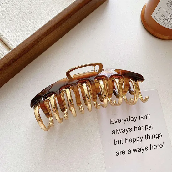 New Korean Women Cellulose Acetate Hair Clamps Accessories 11cm Large Metal Claw Clips for Thick Hair