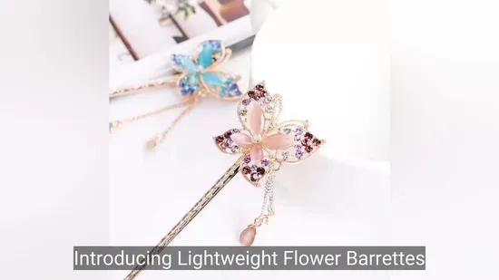 Stylish Pink&Blue&Yellow&Purple Classic Hairpin Perfect for Weddings and Parties