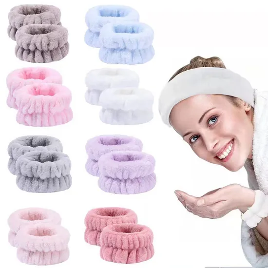 Soft SPA Headbands for Washing Face Women Facial Hair Band Wrist Band