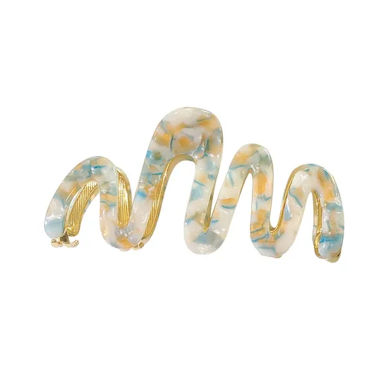 Wholesale Acetate Shark Clip High Quality Metal Wave Fashion Hairpin