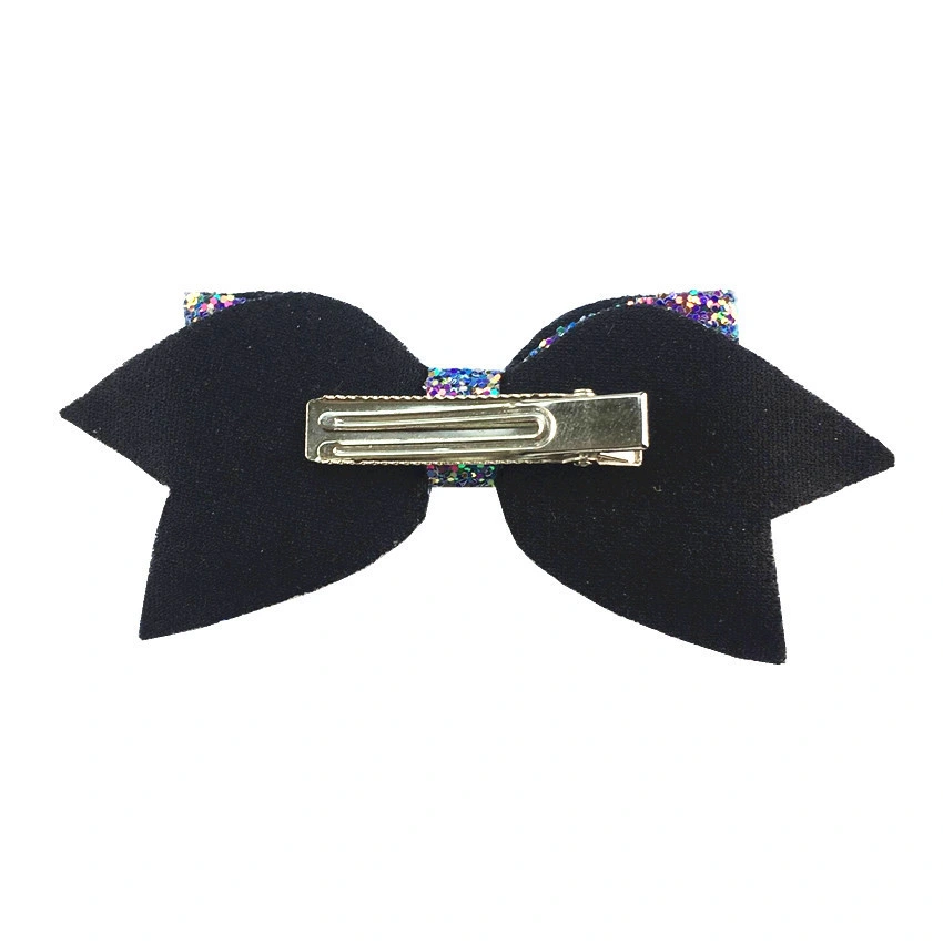 5inch Glitter Thick Piece High Grade Dovetail Bow Hairpin Accessories Sequins Hair Clip