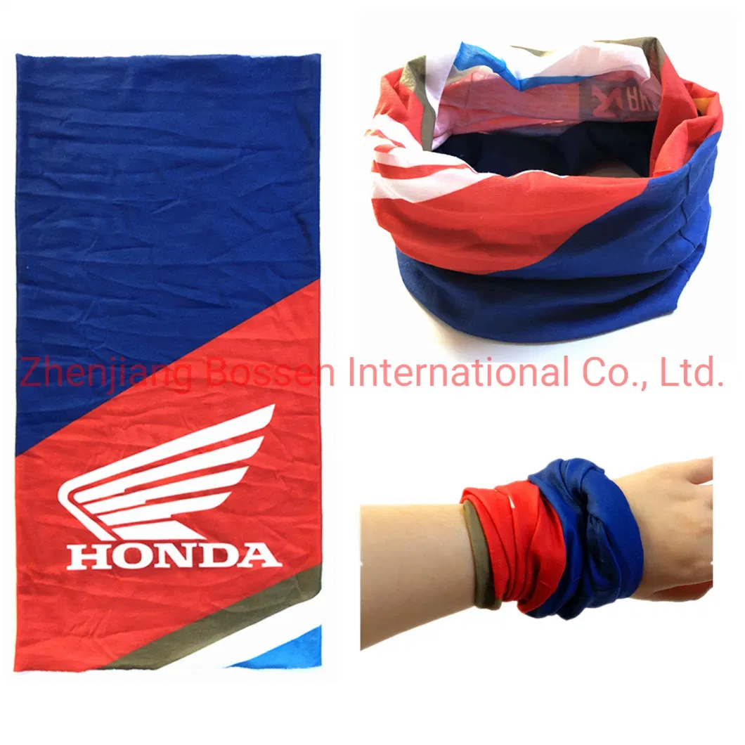 Factory Produce Customized Print Green Polyester Neck Tube Scarf