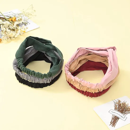New Design 100%Silk Mulberry Skin Care Fabric Luxury Silk Headband Women Hair Accessory 