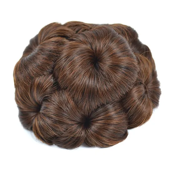 Synthetic Afro Curly Claw Chignon Bun Hairpiece 9 Flowers Roller Clip in Hair Extension 