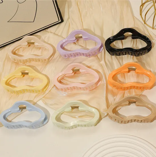 Large Frosted Volume More Hair Claw Plastic Matte Hair Clip 