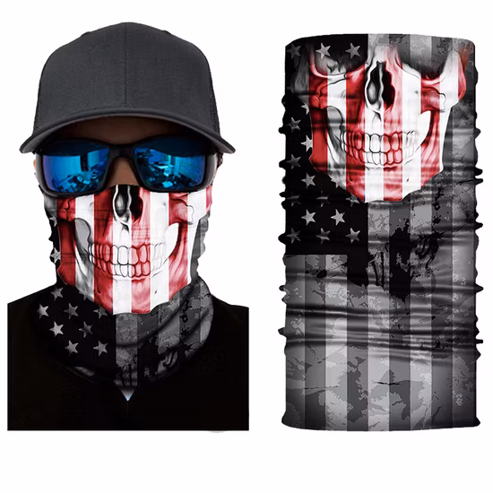 Factory Produce Customized Print Green Polyester Neck Tube Scarf