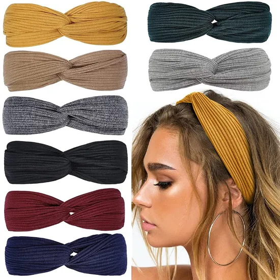 Wholesale Face Wash Fashion Decorationcross Knit Thread Yoga Headband 