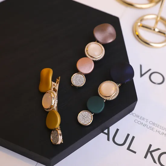 Fashion Acrylic Resin Hair Barrettes Hairpins for Women 