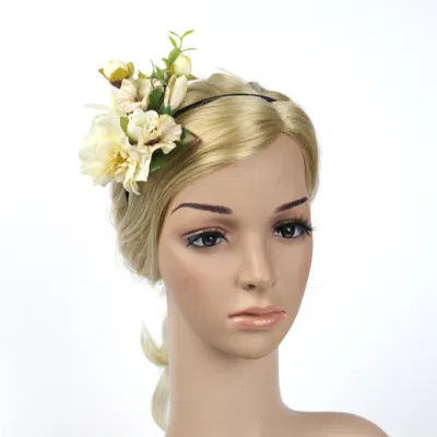 Smart Casual Flower Wreaths Headbands Garland Broach Flower Fascinator Hair Hoops for Girls