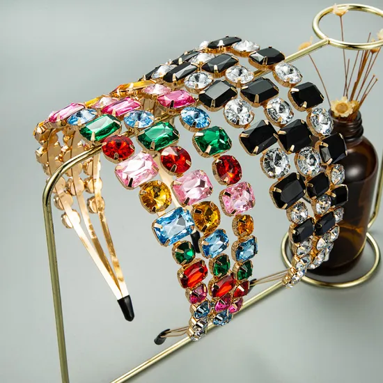 Fashion Style Personality Exaggerated Women Casual Metal Headband Super Flash 
