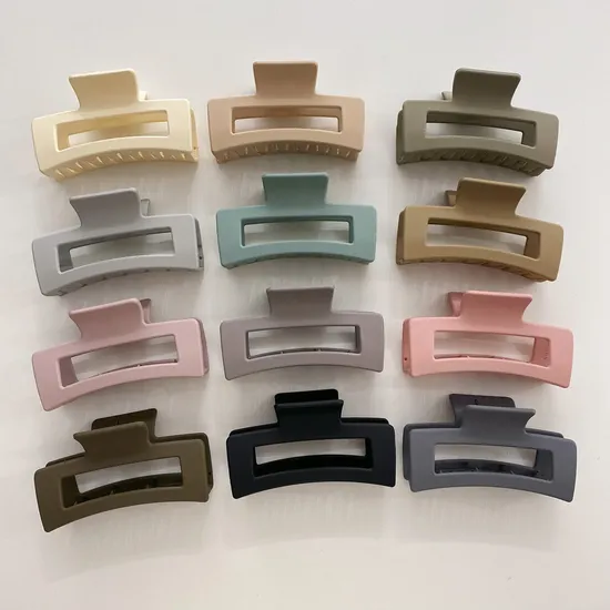 Claw Clips Wholesale High Quality Resin Plastic Matte Hair Claw Pink Acrylic 