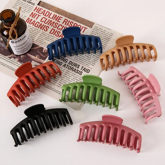 Large Bath Pan Hair Claw Clip Style Female Temperament Shark Claw Clip Women′s Back of The Head Headdress 