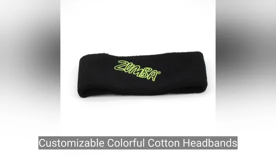 Customizable Colorful Cotton Headbands for Sports and Fitness 