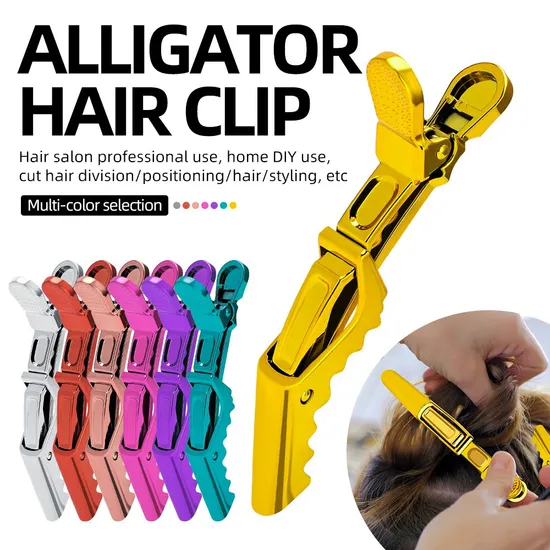 Wholesale Multi Color Plastic Grip Claws Hairpins Crocodile Hairclip Alligator Hair Salon Clips 