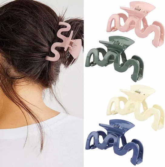 9cm M Shape Matte Plastic Strong Hold Nonslip Hair Claw Clips