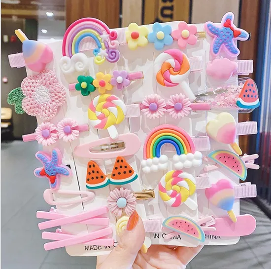 Spring and Summer New Ice Cream Color Cartoon Hairpin Children Cute Hairpin 