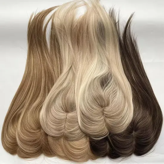 Youzi Clip in Hair Piece Silk Base Human Hair Toupee Women Topper 