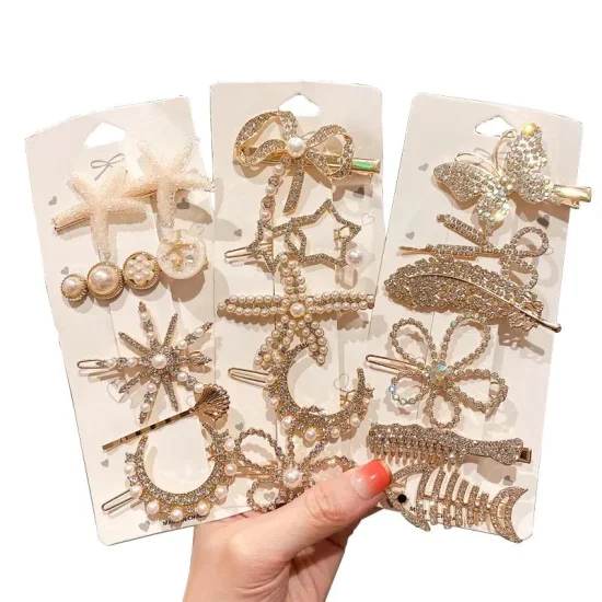 Sweet Fashion Princess Sequins Bow Mesh Hairpins Multi Style Suit