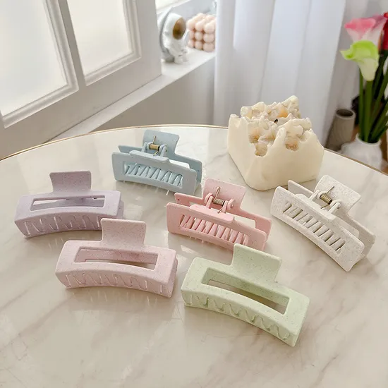Hair Clip Simple Hair Accessories Medium Plastic Matte Hair Claw Clips 