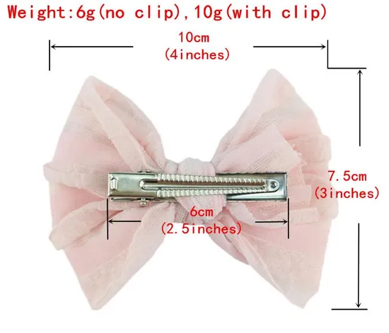 Baby Lace Bow Hairpin Girl Children Handmade Fabric Headdress Girl Clips Hairpin 
