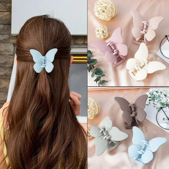 Spring New Arrival Designer Fashionable Hair Accessories 6.8cm Square Geometric Plastic Matte Hair Claw Clips 