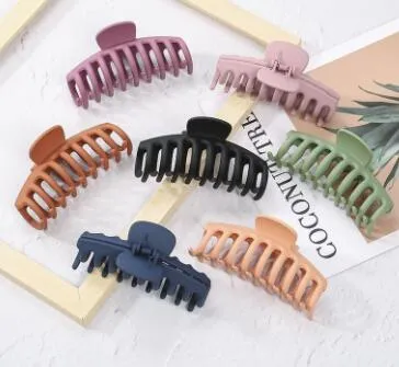 Plastic Bun Matte Nonslip Clamp Banana Clips Hair Claw Clip for Women 