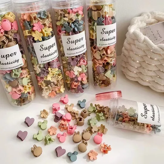 50PCS/Set Cute Baby Girls Clips Mini Flower Hair Claw 