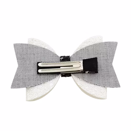 5inch Glitter Thick Piece High Grade Dovetail Bow Hairpin Accessories Sequins Hair Clip