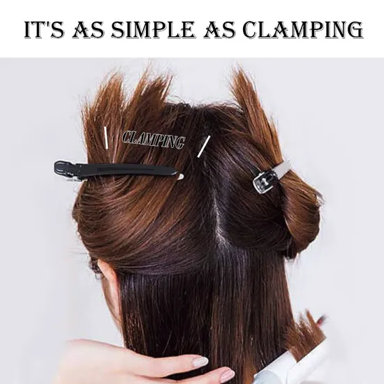 6 PCS/Pack Professional Hair Tools Plastic Salon Duckbill Hair Clips Accessories Pointed Creaseless Hair Clips 