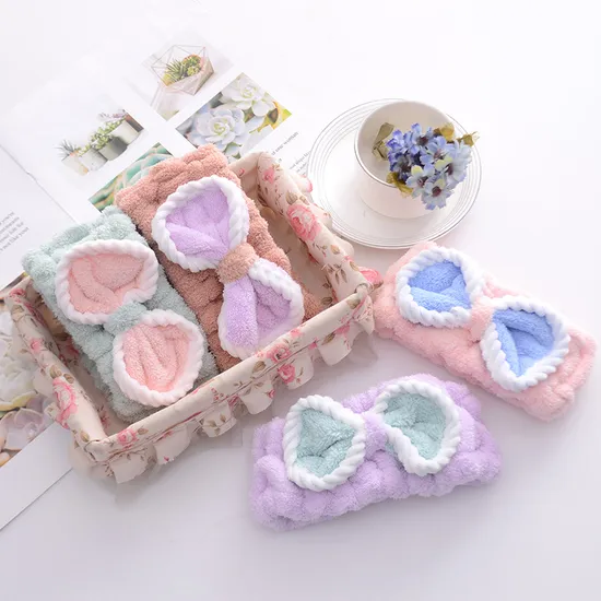 Hair Headbands Face Wash SPA Bow Knot Headbands for Washing Face 
