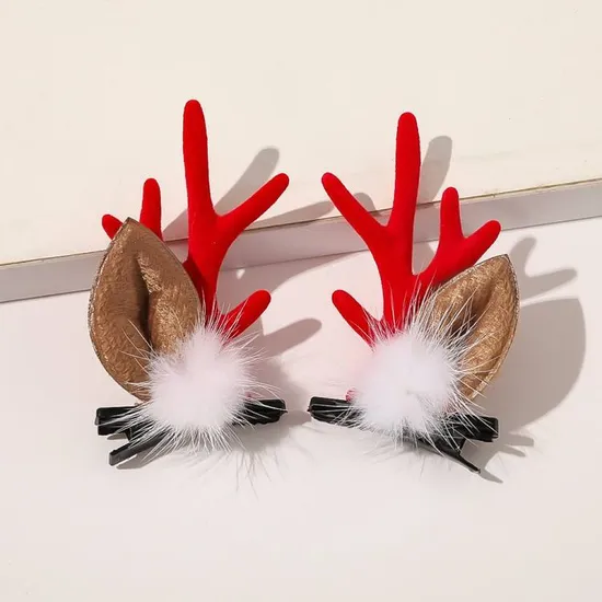 Hot Sale Christmas Tree Plush Hairpins Colored Knitted Christmas Tree Hair Clip 