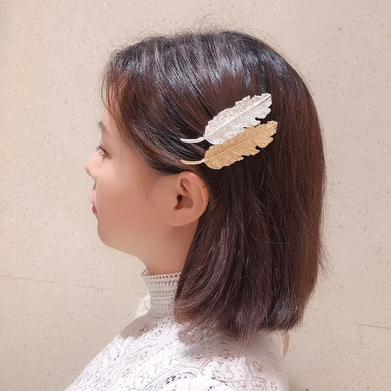Metal Leaf Starfish Alloy Hairpin Duckbill Side Hair Ornament